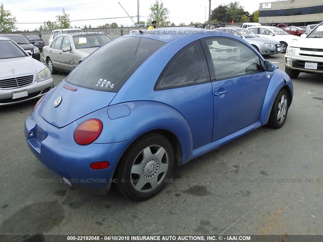 3VWCK21C21M437800 - 2001 VOLKSWAGEN NEW BEETLE GLS BLUE photo 4