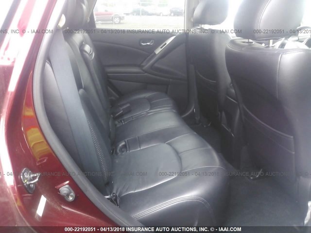 JN8AZ18W09W152917 - 2009 NISSAN MURANO S/SL/LE MAROON photo 8