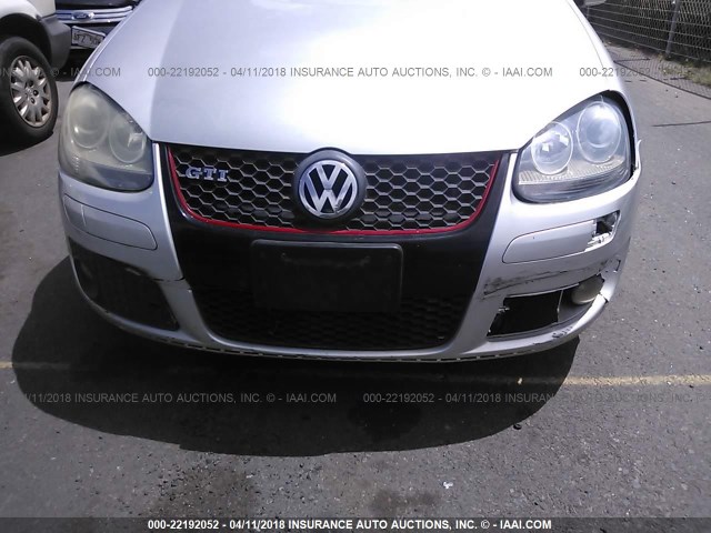 WVWFV71K16W109688 - 2006 VOLKSWAGEN NEW GTI SILVER photo 6