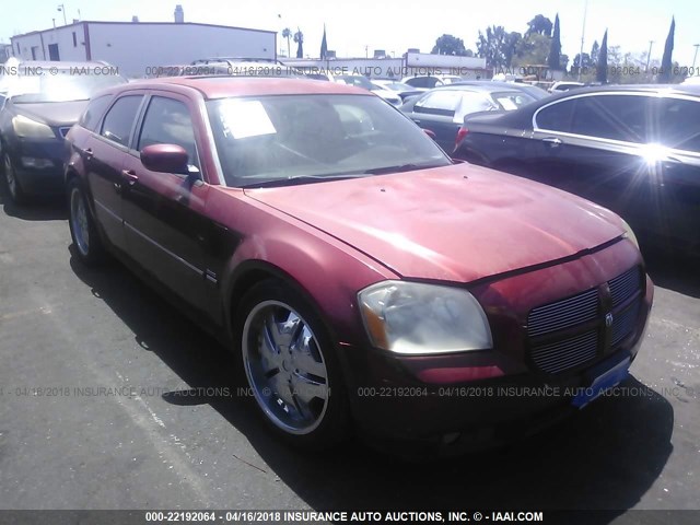 2D8GV58205H119996 - 2005 DODGE MAGNUM R/T RED photo 1