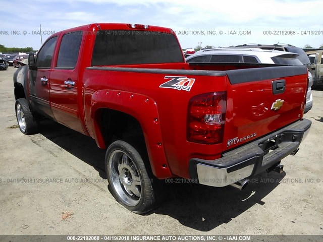 1GCPKSE71CF225927 - 2012 CHEVROLET SILVERADO K1500 LT RED photo 3