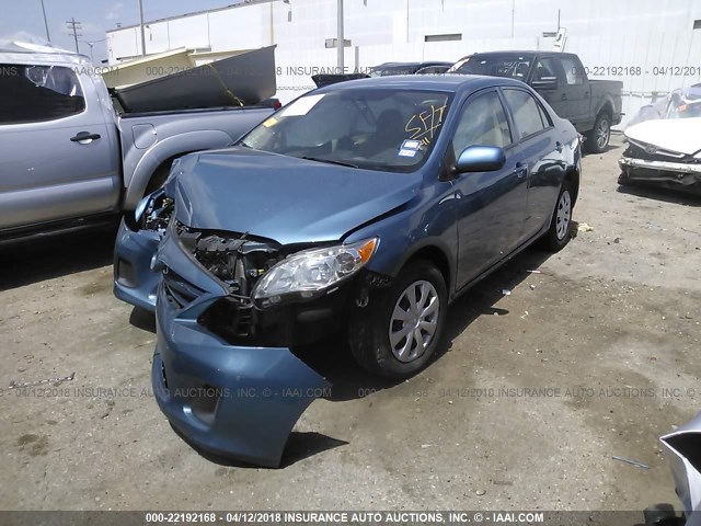 5YFBU4EE9CP021500 - 2012 TOYOTA COROLLA S/LE BLUE photo 2