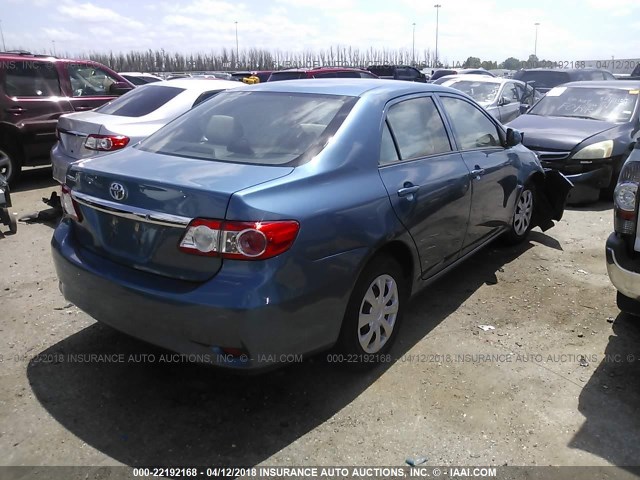 5YFBU4EE9CP021500 - 2012 TOYOTA COROLLA S/LE BLUE photo 4