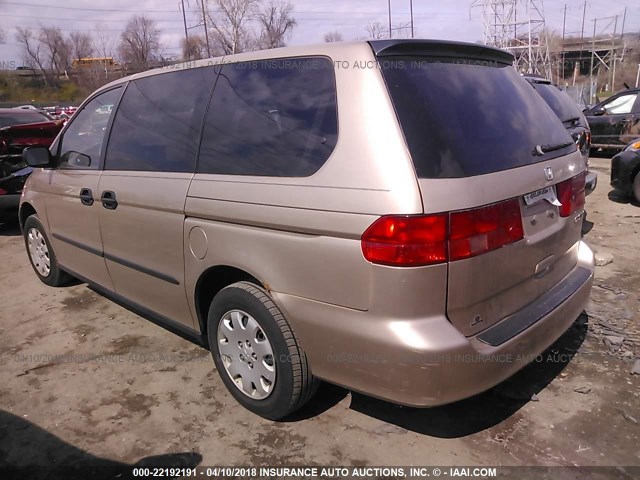 2HKRL1857YH579233 - 2000 HONDA ODYSSEY LX BEIGE photo 3