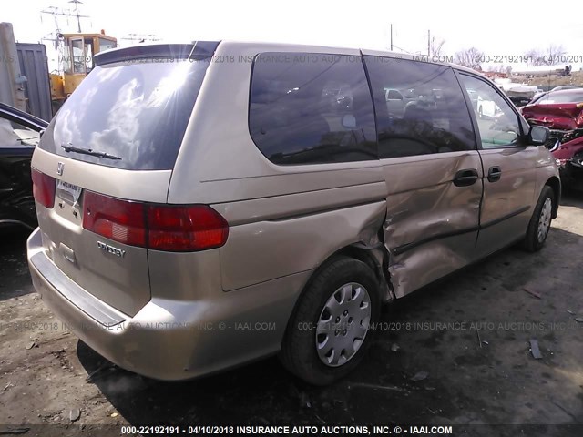 2HKRL1857YH579233 - 2000 HONDA ODYSSEY LX BEIGE photo 4