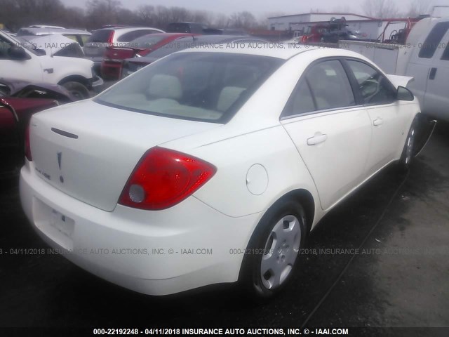 1G2ZF57B584257240 - 2008 PONTIAC G6 VALUE LEADER/BASE WHITE photo 4