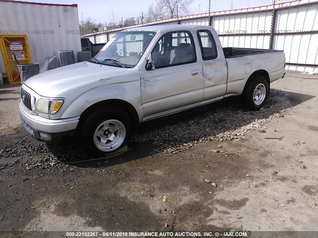 5TEVL52N41Z764244 - 2001 TOYOTA TACOMA XTRACAB SILVER photo 2