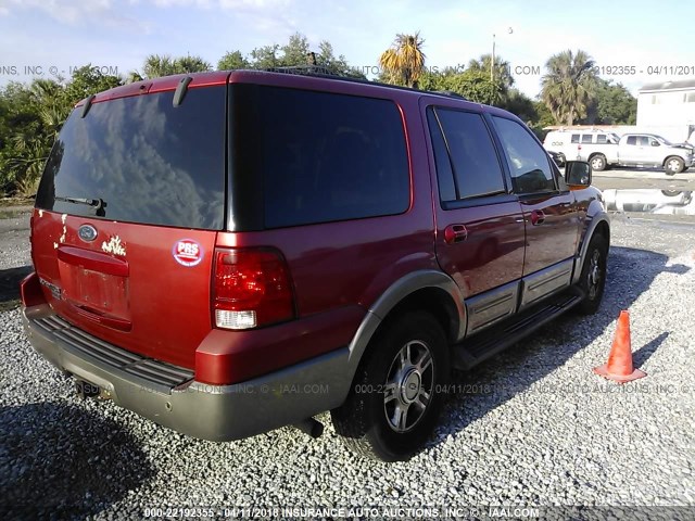 1FMFU18L13LA29234 - 2003 FORD EXPEDITION EDDIE BAUER RED photo 4