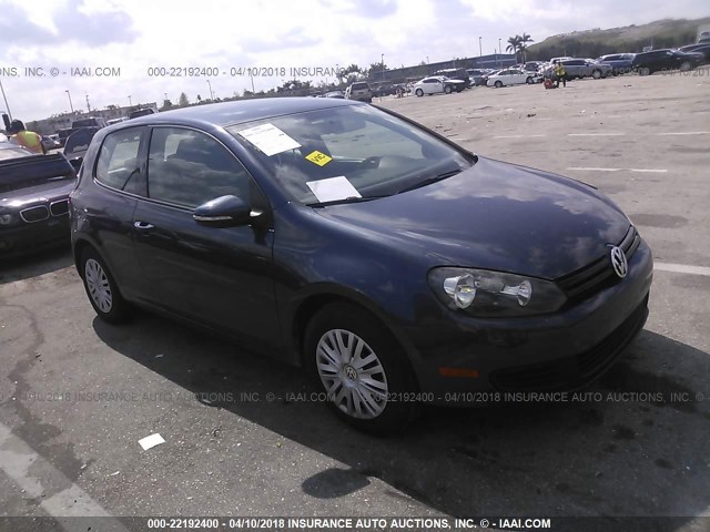 WVWAA7AJ5AW392327 - 2010 VOLKSWAGEN GOLF BLUE photo 1