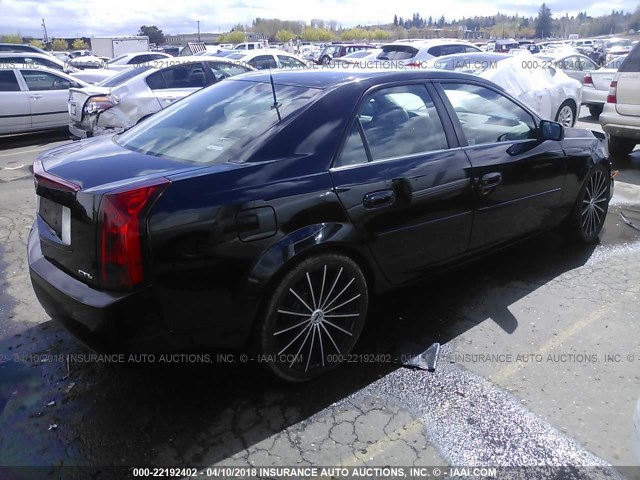 1G6DM577840191665 - 2004 CADILLAC CTS BLACK photo 4