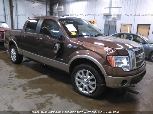 1FTFW1ET8CKD28955 - 2012 FORD F150 SUPERCREW BROWN photo 1