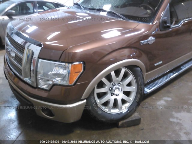 1FTFW1ET8CKD28955 - 2012 FORD F150 SUPERCREW BROWN photo 6