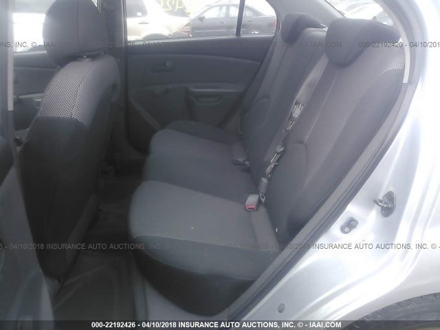 KNADE123766100227 - 2006 KIA RIO SILVER photo 8