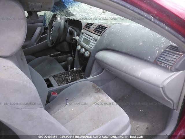 4T1BE46KX7U155969 - 2007 TOYOTA CAMRY NEW GENERAT CE/LE/XLE/SE RED photo 5