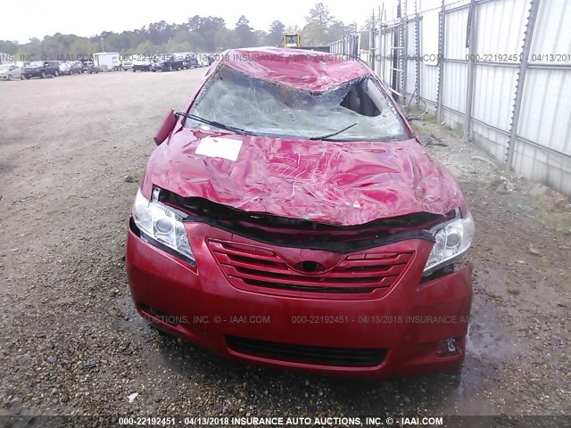 4T1BE46KX7U155969 - 2007 TOYOTA CAMRY NEW GENERAT CE/LE/XLE/SE RED photo 6