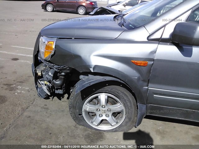 5FNYF18518B007043 - 2008 HONDA PILOT EXL GRAY photo 6