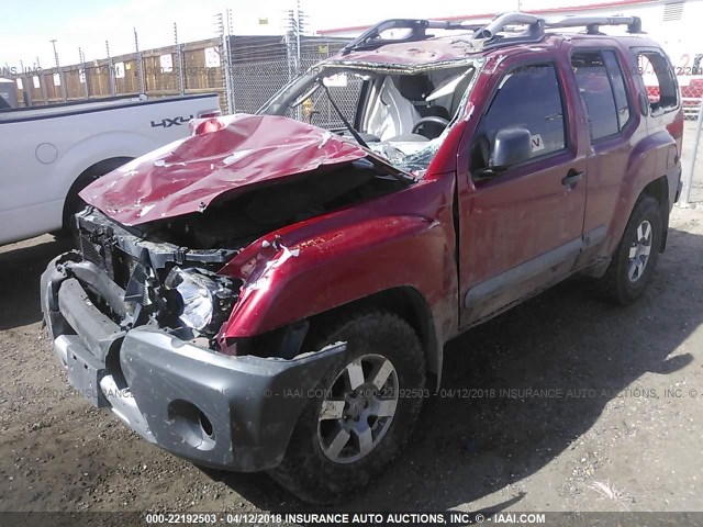 5N1AN0NW6BC501409 - 2011 NISSAN XTERRA OFF ROAD/S/SE RED photo 2