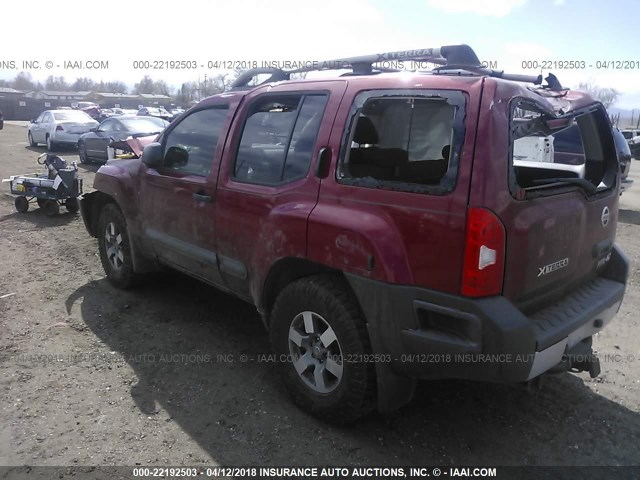 5N1AN0NW6BC501409 - 2011 NISSAN XTERRA OFF ROAD/S/SE RED photo 3