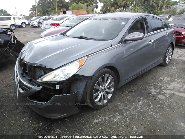 5NPEC4ACXBH228123 - 2011 HYUNDAI SONATA SE/LIMITED GRAY photo 2