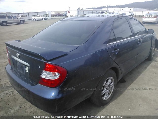 4T1BE32K32U507248 - 2002 TOYOTA CAMRY LE/XLE/SE 深蓝色 照片 4