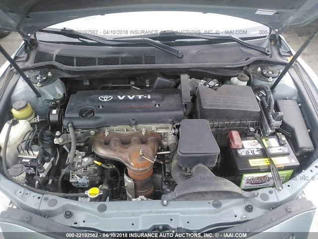 4T1BE46K87U576203 - 2007 TOYOTA CAMRY NEW GENERAT CE/LE/XLE/SE GREEN photo 10