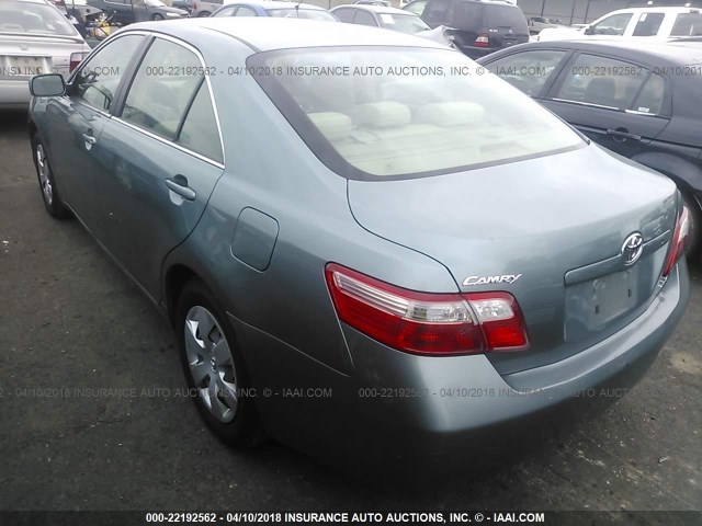 4T1BE46K87U576203 - 2007 TOYOTA CAMRY NEW GENERAT CE/LE/XLE/SE GREEN photo 3