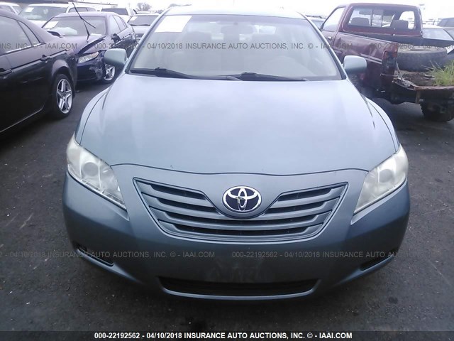 4T1BE46K87U576203 - 2007 TOYOTA CAMRY NEW GENERAT CE/LE/XLE/SE GREEN photo 6