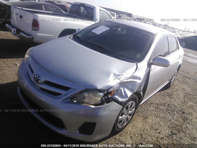 2T1BU4EE9BC548452 - 2011 TOYOTA COROLLA S/LE SILVER photo 2