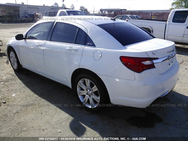 1C3CCBBG1CN184659 - 2012 CHRYSLER 200 TOURING WHITE photo 3