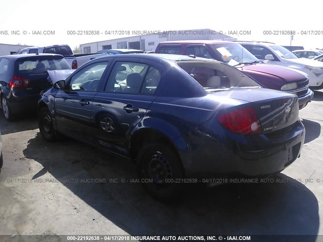 1G1AS58H197251497 - 2009 CHEVROLET COBALT LS Dark Blue photo 3