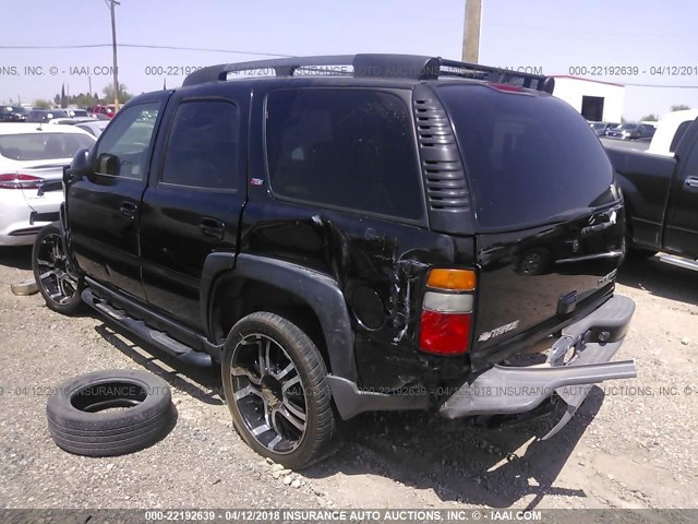 1GNEC13T65R221010 - 2005 CHEVROLET TAHOE C1500 BLACK photo 3