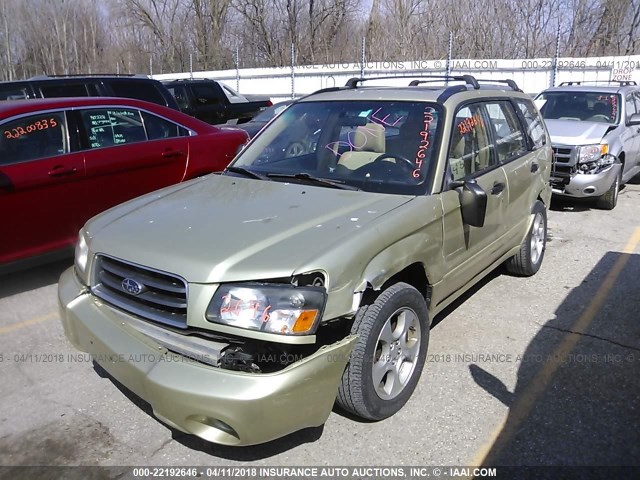 JF1SG65603G772083 - 2003 SUBARU FORESTER 2.5XS GREEN photo 2