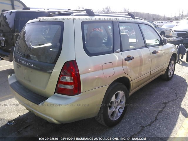 JF1SG65603G772083 - 2003 SUBARU FORESTER 2.5XS მწვანე ფოტო 4