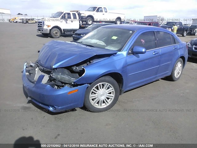 1C3LC56K77N681267 - 2007 CHRYSLER SEBRING TOURING BLUE photo 2