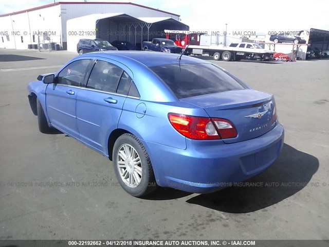 1C3LC56K77N681267 - 2007 CHRYSLER SEBRING TOURING BLUE photo 3