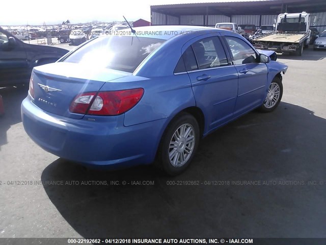 1C3LC56K77N681267 - 2007 CHRYSLER SEBRING TOURING BLUE photo 4