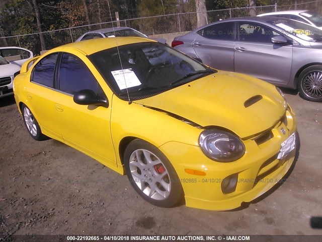 1B3ES66S24D518350 - 2004 DODGE NEON SRT-4 YELLOW photo 1