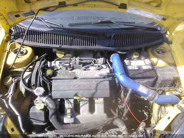 1B3ES66S24D518350 - 2004 DODGE NEON SRT-4 YELLOW photo 10