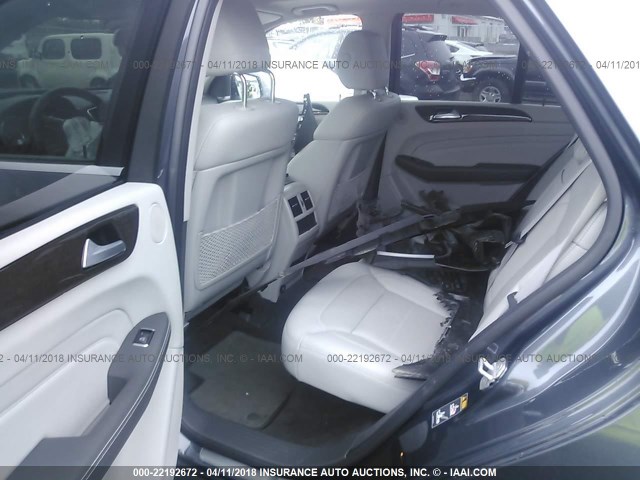 4JGDA5HB4EA312613 - 2014 MERCEDES-BENZ ML 350 4MATIC GRAY photo 8