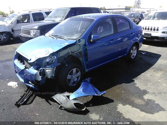 KL1TD56E39B601784 - 2009 CHEVROLET AVEO LS/LT BLUE photo 2