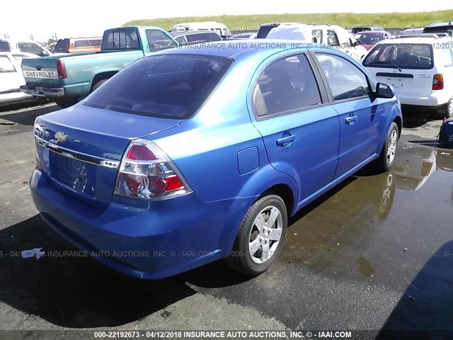 KL1TD56E39B601784 - 2009 CHEVROLET AVEO LS/LT 蓝色 照片 4