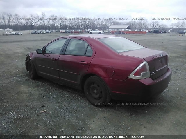 3FAHP06Z87R119810 - 2007 FORD FUSION S RED photo 3