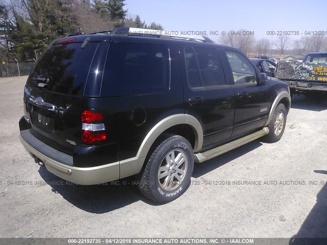 1FMEU74E86UB33613 - 2006 FORD EXPLORER EDDIE BAUER BLACK photo 4