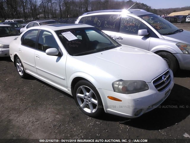 JN1DA31D72T412552 - 2002 NISSAN MAXIMA GLE/GXE/SE WHITE photo 1