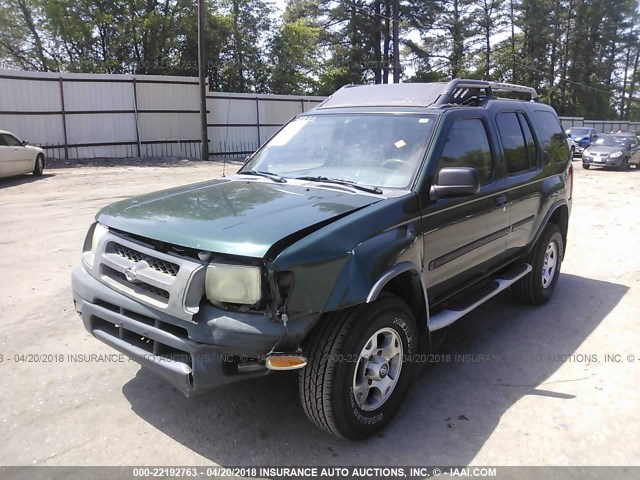 5N1ED28T81C574619 - 2001 NISSAN XTERRA XE/SE GREEN photo 2