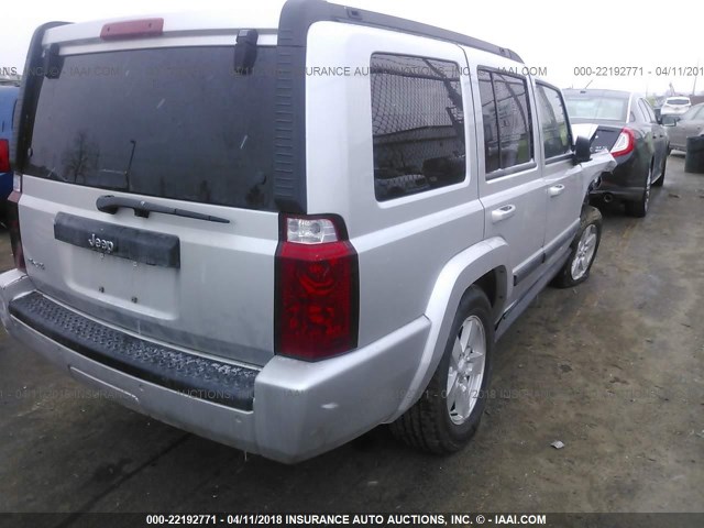 1J8HG48K38C110653 - 2008 JEEP COMMANDER SPORT SILVER photo 4