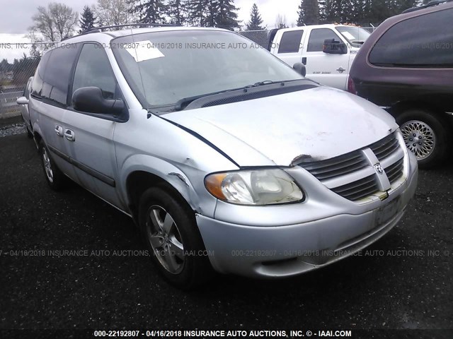 1D4GP45R06B571870 - 2006 DODGE CARAVAN SXT SILVER photo 1