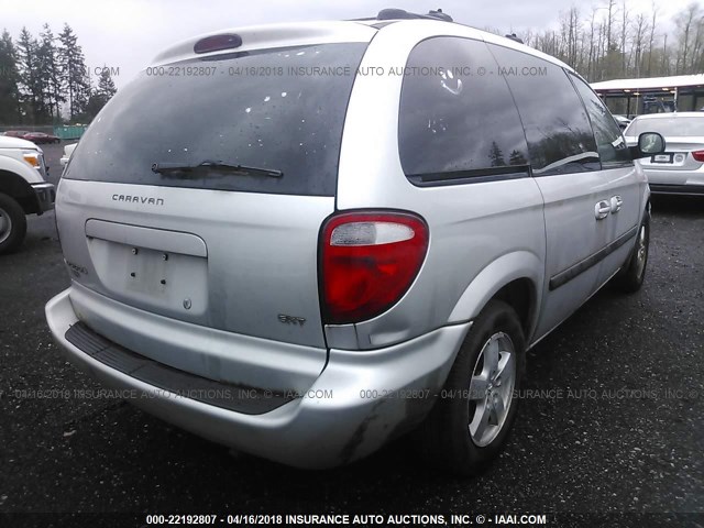 1D4GP45R06B571870 - 2006 DODGE CARAVAN SXT SILVER photo 4