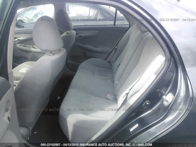 1NXBU40E79Z018433 - 2009 TOYOTA COROLLA S/LE/XLE GRAY photo 8