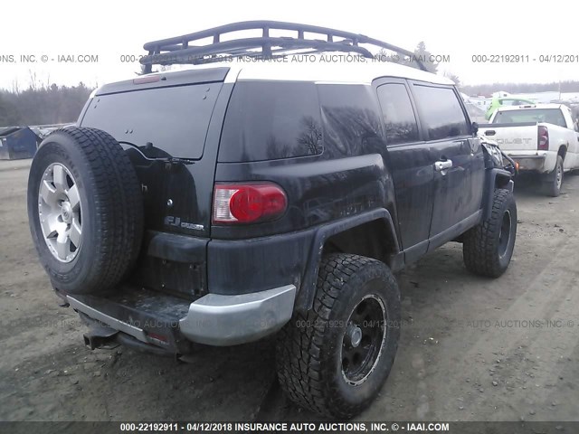 JTEBU11F970085710 - 2007 TOYOTA FJ CRUISER BLACK photo 4